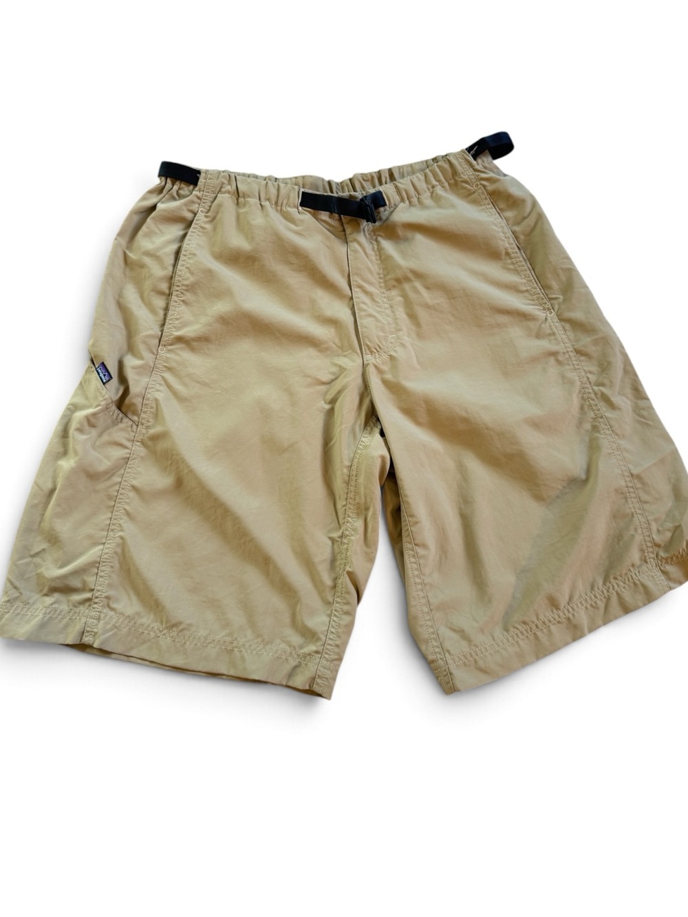 PATAGONIA Gi II Shorts Men’s Tan Belted Outdoor Hiking Fishing Lightweight